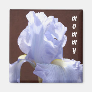 MOMMY magnets Glowing Blue Iris Flower Magnet gift