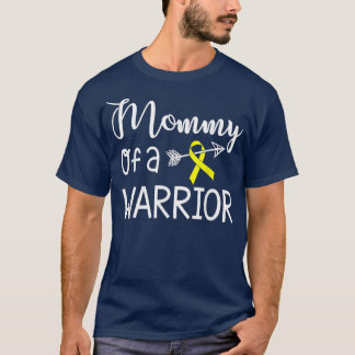 Mommy of A Warrior Childhood Cancer Awareness 3174 T-Shirt