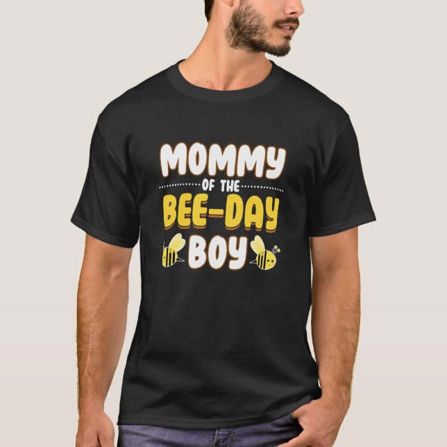 Mommy Of Bee Day Boy Honey Beekeeper Beekeeping Gr T-Shirt (Front)