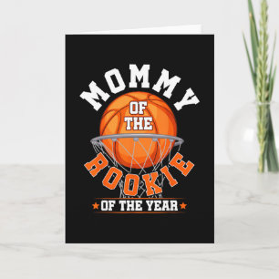 Mommy Of Rookie 1st Birthday Boy Sketll Family Mat Card