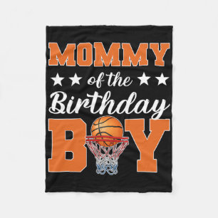 Mommy Of The Birthday Boy Sketll Mom Matching Birt Fleece Blanket