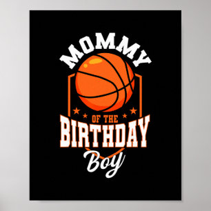 Mommy Of The Birthday Boy Sketll Theme Bday Party Poster