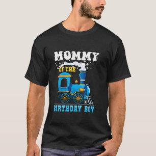Mommy of the Birthday Boy Train Lover Party Family T-Shirt
