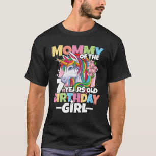 Mommy Of The Birthday Girl - 7Th Birthday Daughter T-Shirt