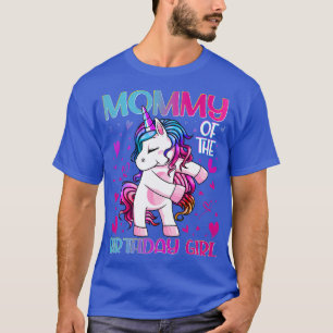 Mommy of the Birthday Girl Flossing Unicorn Mom Mo T-Shirt