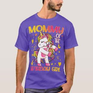 Mommy of the Birthday Girl Flossing Unicorn Mom Mo T-Shirt