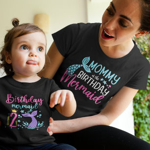 Mommy of the Birthday Mermaid – Mermaid Birthday Tri-Blend Shirt