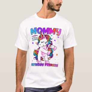 Mommy of the Birthday Princess Girl Flossing Unico T-Shirt