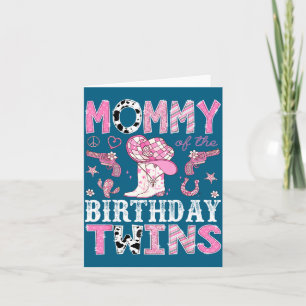 Mommy Of The Birthday Twins Nk Rodeo Cowgirl Weste Card