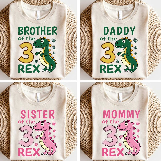Mommy of the Three-Rex Matching Dinosaur Birthday T-Shirt (Mommy of the Three-Rex Matching Dinosaur Birthday T-Shirt)