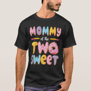 Mommy Of The Two Sweet Donut 2Nd Birthday Boy Girl T-Shirt