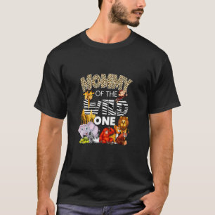 Mommy Of Wild One Zoo Birthday Safari Jungle Anima T-Shirt