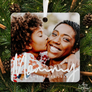  Mommy Photo Christmas Holiday Modern Elegant Chic Metal Tree Decoration