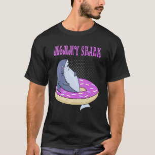 Mommy Swimming Shark Donut Cute Merch T-Shirt