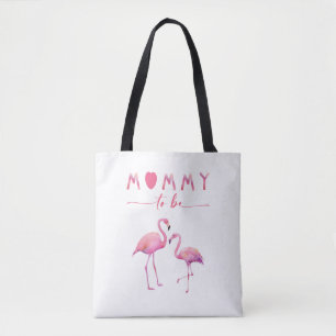 Mommy to Be Flamingo Baby Shower Tote Bag