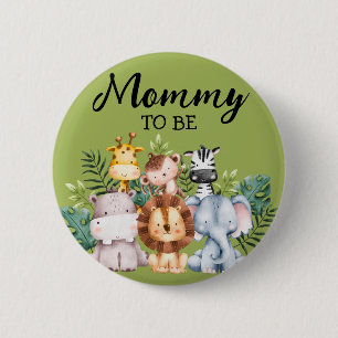 Mommy to be Woodland Creatures baby shower 6 Cm Round Badge