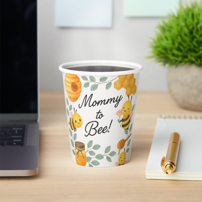 Mommy to Bee Baby Shower 8 oz Paper Cup (Insitu)