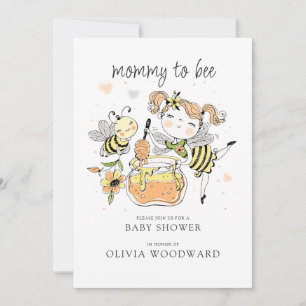 Mommy To Bee Baby Shower Invitation