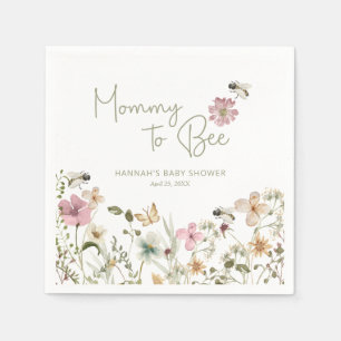 Mommy to Bee Baby Shower Napkin