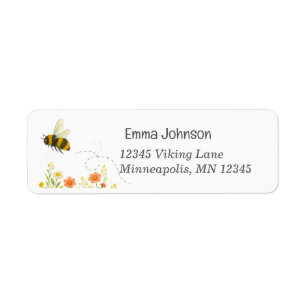 Mommy To Bee Baby Shower Return Address Return Address Label