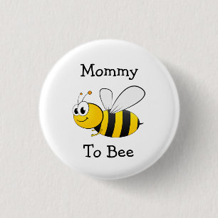 Mommy To Bee Bumble Bee Baby Shower 3 Cm Round Badge