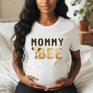 Mommy to Bee Bumblebee Honeycomb Baby Shower T-Shirt