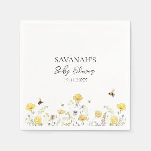 Mommy to Bee Wildflower Baby Shower Napkin