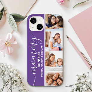 Mommy we love you Photo collage Children Gift Case-Mate iPhone 14 Case