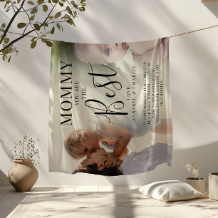 'MOMMY' you are the Best Photos Name & Quote  Fleece Blanket