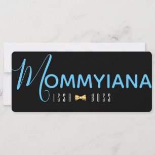 Mommyiana  Issa Boss  Black & Blue Baby Shower Announcement
