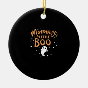 Mommys Little Boo Halloween Classic Design Ceramic Ornament