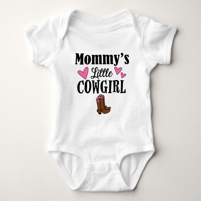 MOMMY'S LITTLE COWGIRLBodysuit Baby Bodysuit (Front)