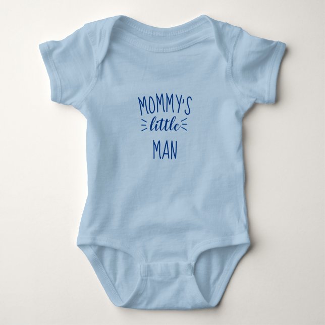 MOMMY'S LITTLE MAN one-piece Baby Bodysuit (Front)