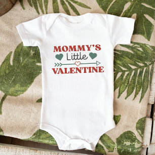 Mommy's Little Valentine Cute Anti Valentine's Day Baby Bodysuit