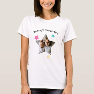 Mommy's Superstars Personalized Photo & Text T-Shirt