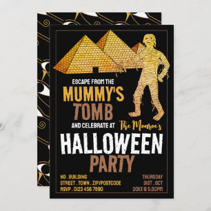Mommy's Tomb Theme, Escape Room Halloween Party Invitation