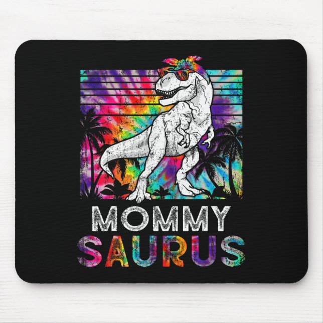 Mommysaurus Dinosaur Mummy Saurus Family Matching  Mouse Pad (Front)