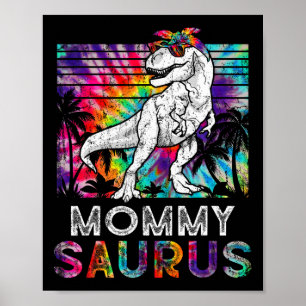 Mommysaurus Dinosaur Mummy Saurus Family Matching Poster