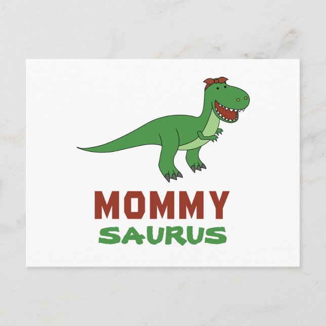 Mommysaurus Dinosaur T-Rex Dino Mum Mother's Day Postcard (Front)