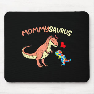 Mommysaurus Puzzle Dinosaur Autism Awareness Mom M Mouse Pad