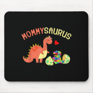Mommysaurus puzzle dinosaur dino autism awareness mouse pad
