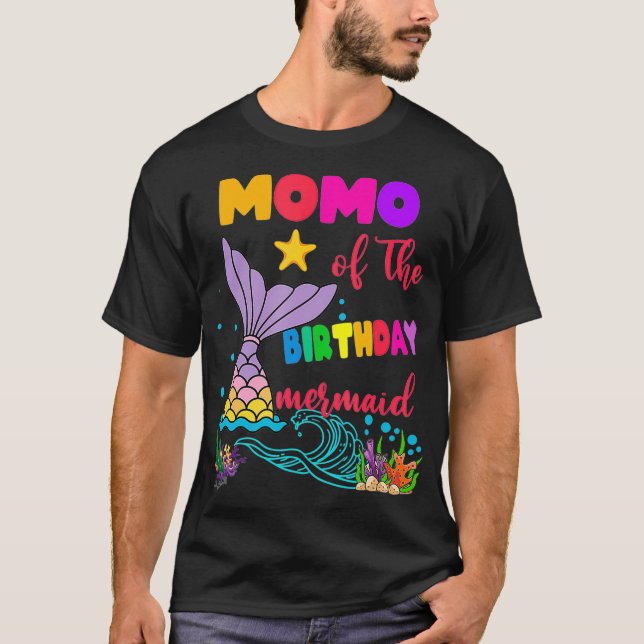 Momo Of The Birthday Mermaid Matching Family _2  T-Shirt (Front)