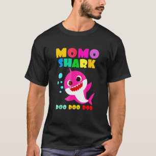 Momo Shark  Mommy Kids Family Mother's Day T-Shirt