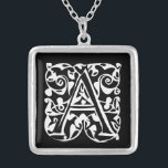 Momogram Silver Necklace<br><div class="desc">Keepsake Necklaces Choose either Silver Plated Gold Finish or Sterling Silver Unique Personalised Custom !st Christmas Gift Wedding Keepsake Wedding Party Necklaces - to change background colour - click customise - click edit - choose last tool in drop down menu and choose from one of the colours shown or enter...</div>