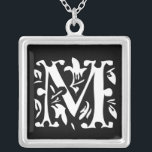 Momogram Silver Necklace<br><div class="desc">Keepsake Necklaces Choose either Silver Plated Gold Finish or Sterling Silver Unique Personalised Custom !st Christmas Gift Wedding Keepsake Wedding Party Necklaces - to change background colour - click customise - click edit - choose last tool in drop down menu and choose from one of the colours shown or enter...</div>