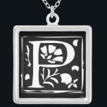 Momogram Silver Necklace<br><div class="desc">Keepsake Necklaces Choose either Silver Plated Gold Finish or Sterling Silver Unique Personalised Custom !st Christmas Gift Wedding Keepsake Wedding Party Necklaces - to change background colour - click customise - click edit - choose last tool in drop down menu and choose from one of the colours shown or enter...</div>