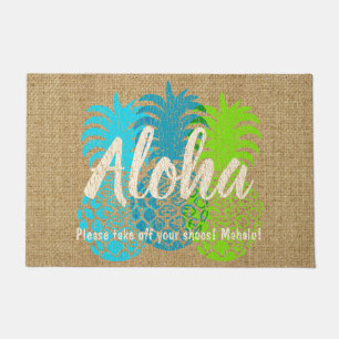 Momona Hawaiian Tropical Pineapple Aloha Doormat