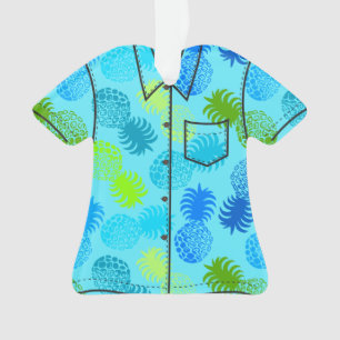 Momona Hawaiian Tropical Pineapple Aloha Shirt Ornament
