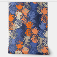 Momona Hawaiian Tropical Pineapple Toss - Navy