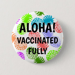 Momona Hawaiian Tropical Pineapple Vaccinated 6 Cm Round Badge